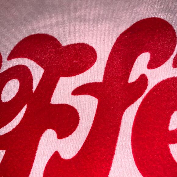 NWT Wildfox Pink Coffee N Sunshine Velvet Letters Statement Sweatshirt Size L - Picture 5 of 12